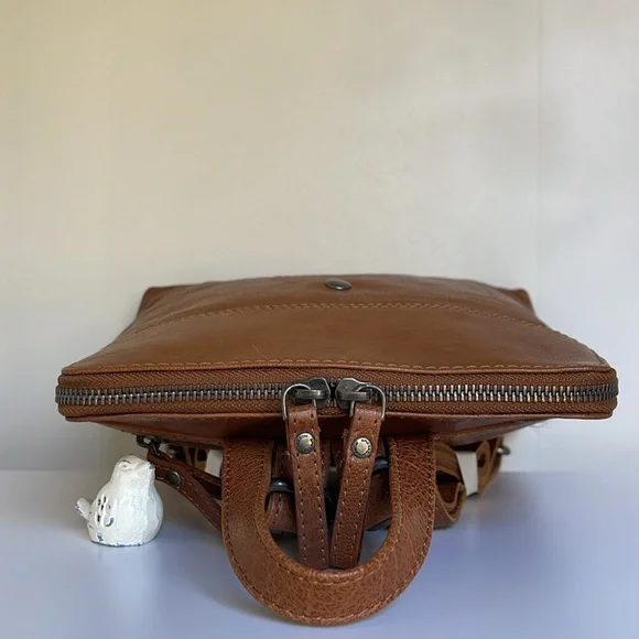 Spikes & Sparrow Brown Leather Backpack - Picture 10 of 16